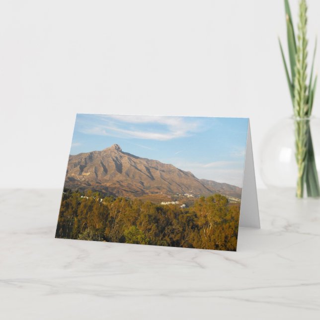 Tarjeta Festiva Sierra Blanca, España (Anverso)