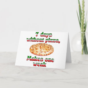 Tarjeta Festiva Siete días sin pizza