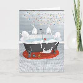 Tarjeta Festiva ¡Siete golpea con fuerza, ninguna natación! Día de