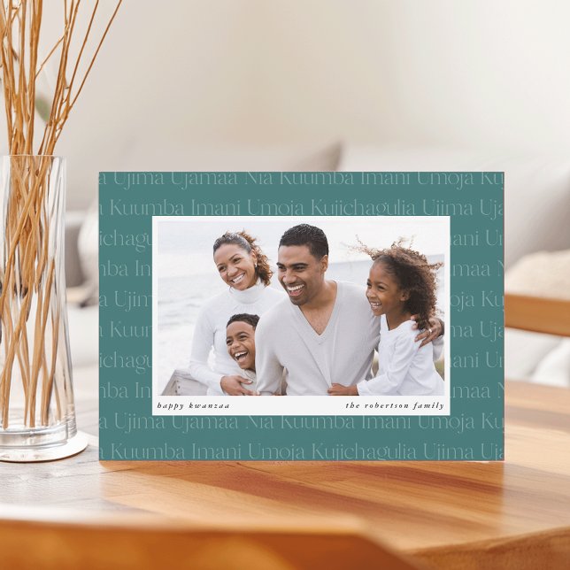 Tarjeta Festiva Siete principios foto horizontal Kwanzaa (Subido por el creador)