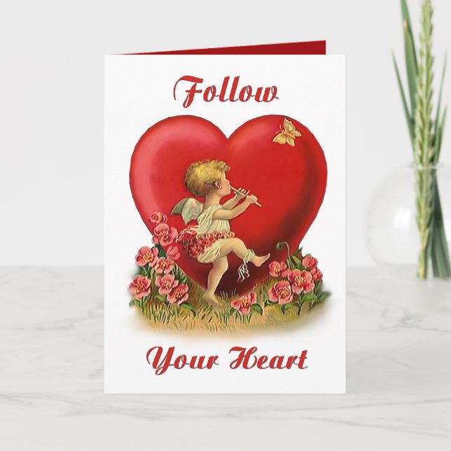 Tarjeta Festiva Siga su corazón (Anverso)