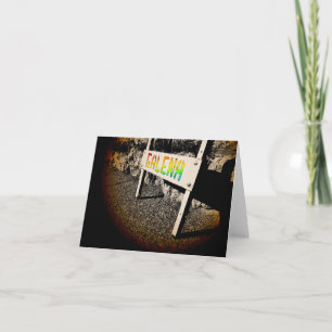 Tarjeta Festiva signo de acera de galena