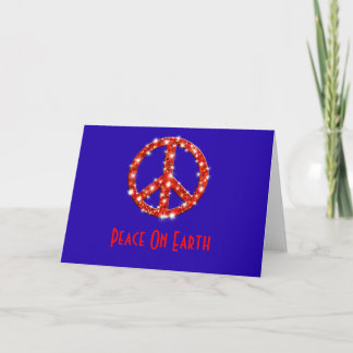 Tarjeta Festiva Signo de paz de aspecto espumoso