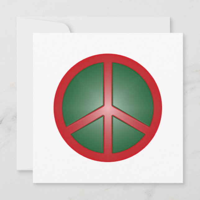 Tarjeta Festiva Signo de paz de los navidades (Anverso)