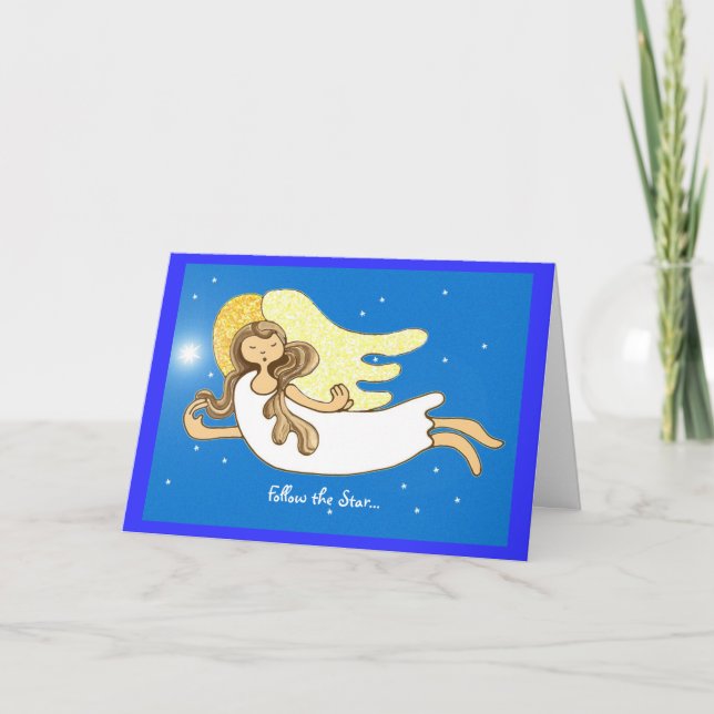 Tarjeta Festiva Sigue a la Estrella... (Anverso)