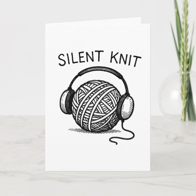 Tarjeta Festiva Silent Knit - Funny Christmas Card (Anverso)