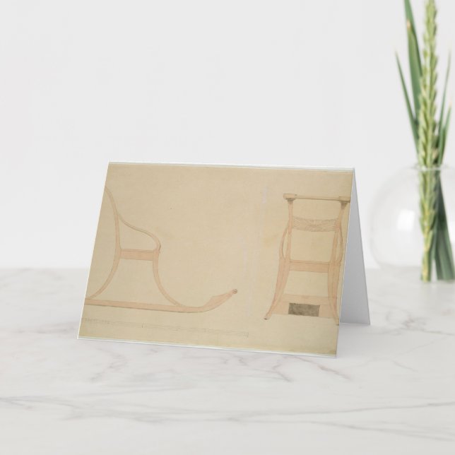 Tarjeta Festiva Silla para un trineo (Anverso)