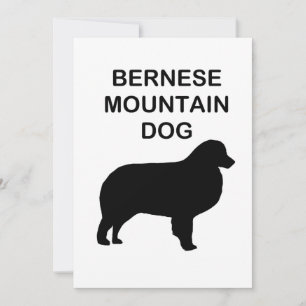 Tarjeta Festiva silueta de perro de montaña bernés