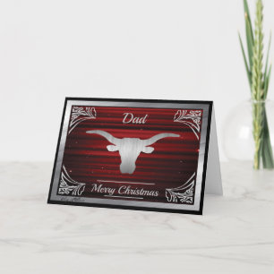 Tarjeta Festiva Silueta de toro Longhorn