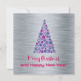 Tarjeta Festiva Silver greeting card Merry Christmas New Year