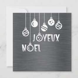 Tarjeta Festiva Silver wish card "Joyeux Noel"