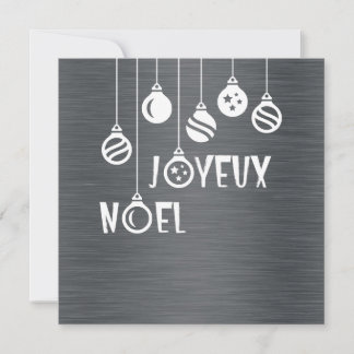 Tarjeta Festiva Silver wish card "Joyeux Noel"