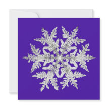 Silvery Geométrico Snowflake en morado brillante