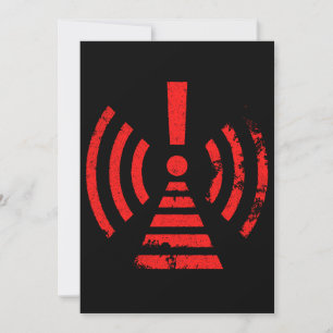 Tarjeta Festiva Símbolo de advertencia de energía de retroceso