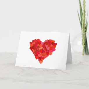 Tarjeta Festiva símbolo de corazón y amor en rojo