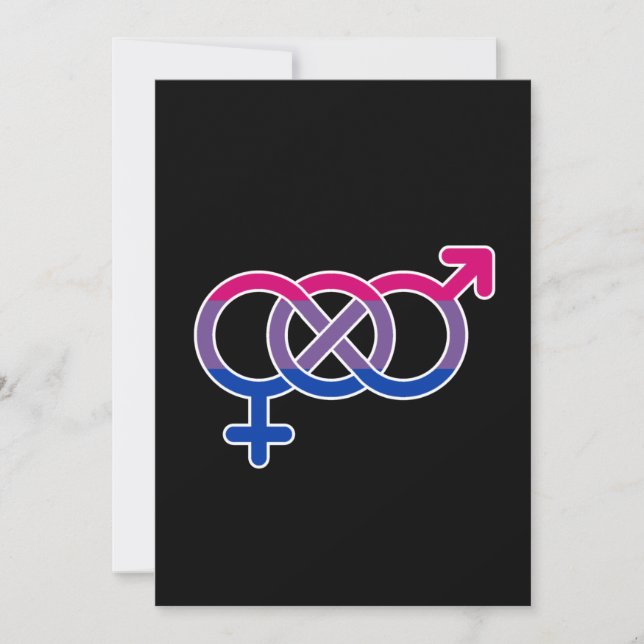 Tarjeta Festiva Símbolo de género bisexual (Anverso)