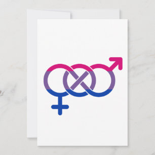 Tarjeta Festiva Símbolo de género bisexual