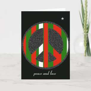 Tarjeta Festiva símbolo de paz y amor
