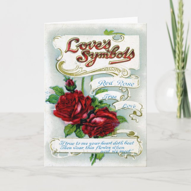Tarjeta Festiva Símbolos del amor (Anverso)