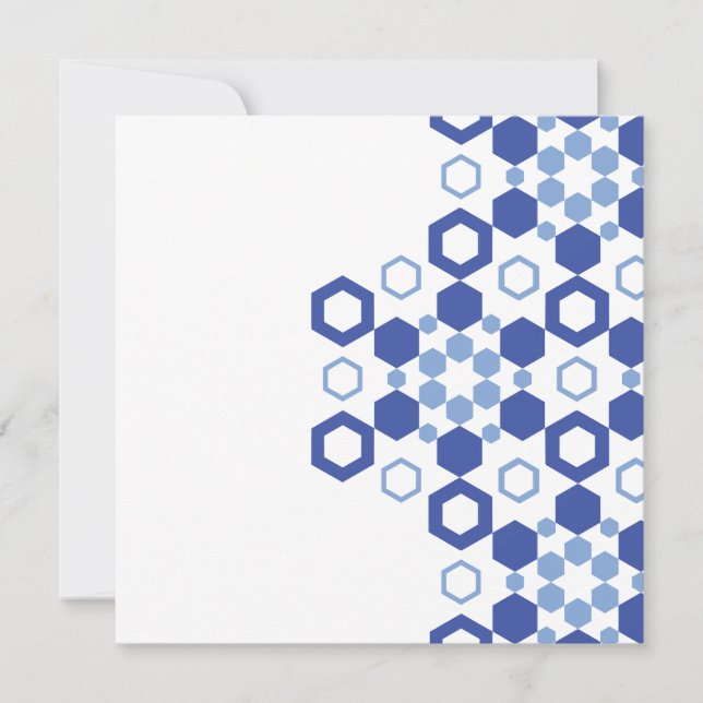 Tarjeta Festiva Simetría escarada (Anverso)