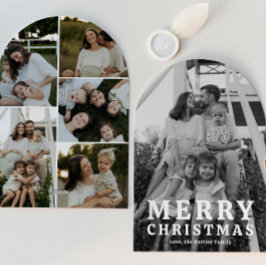 Tarjeta Festiva Simple Arch Photo Christmas Cards