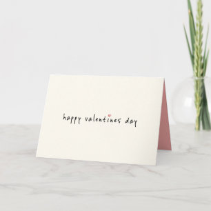 Tarjeta Festiva Simple Blank Unisex Happy ValentDay Card