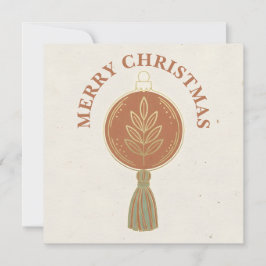 Tarjeta Festiva Simple Boho Ornament Christmas