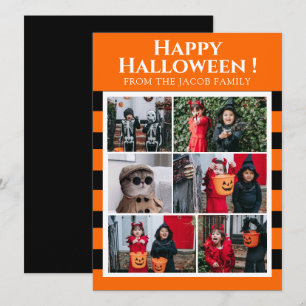 Tarjeta Festiva Simple Boo Espeluznante Tira feliz Halloween 6 Fot