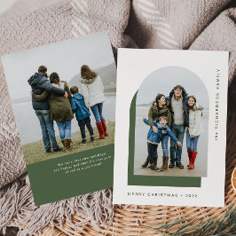 Tarjeta Festiva Simple Christmas Arch | Modern Two Photo