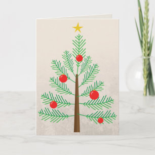 Tarjeta Festiva Simple Christmas Tree Card