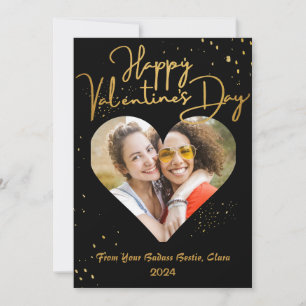 Tarjeta Festiva Simple Cute Happy galentines day bestie Photo