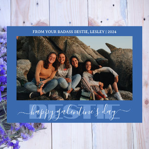Tarjeta Festiva Simple Cute Happy Galentines day for bestie