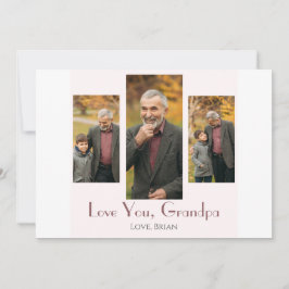 Tarjeta Festiva simple Día feliz del padre, abuelo tres foto