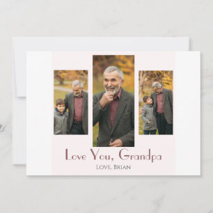 Tarjeta Festiva simple Día feliz del padre, abuelo tres foto