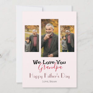Tarjeta Festiva simple Día feliz del padre, abuelo tres foto