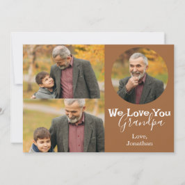 Tarjeta Festiva simple Día feliz del padre, abuelo tres foto