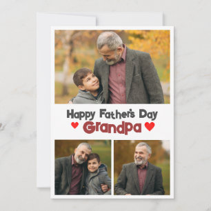 Tarjeta Festiva simple Día feliz del padre, abuelo tres foto