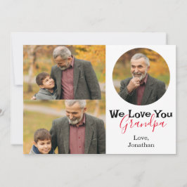 Tarjeta Festiva simple Día feliz del padre, abuelo tres foto