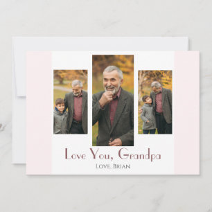 Tarjeta Festiva simple Día feliz del padre, abuelo tres foto
