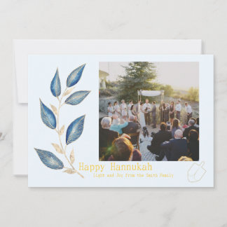 Tarjeta Festiva Simple Elegant Hannukah Card