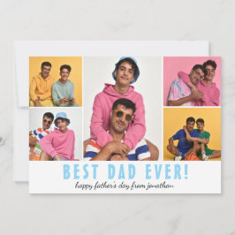 Tarjeta Festiva simple elegante feliz día del padre Cinco foto