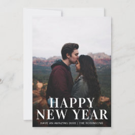 Tarjeta Festiva Simple Feliz Año Nuevo foto moderna