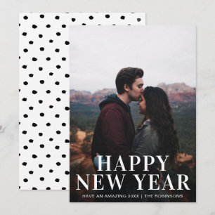 Tarjeta Festiva Simple Feliz Año Nuevo foto moderna