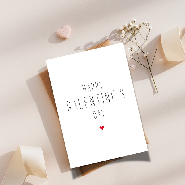 Tarjeta Festiva Simple | Feliz Día de Galentine Mejor Amigo Bestie (Subido por el creador)