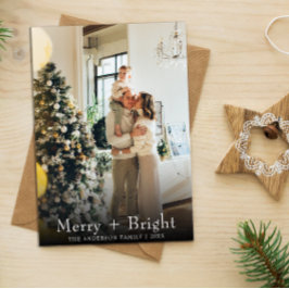 Tarjeta Festiva Simple foto de Navidades de máquinas de escribir e