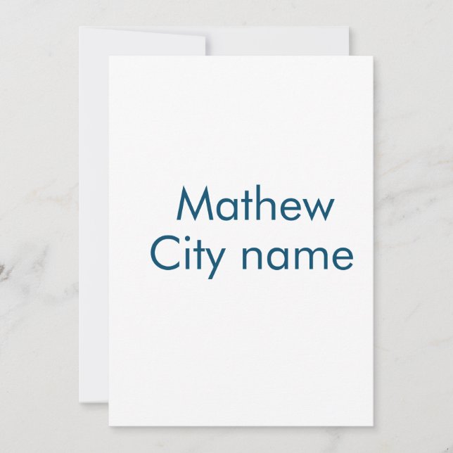 Tarjeta Festiva simple letra inicial monograma añada su nombre (Anverso)