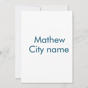 Tarjeta Festiva simple letra inicial monograma añada su nombre