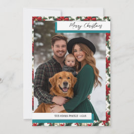 Tarjeta Festiva Simple Letter Merry Christmas