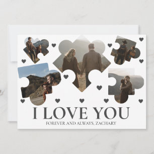 Tarjeta Festiva Simple Love Puzzle el día de San Valentín pareja 5