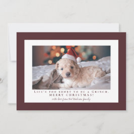 Tarjeta Festiva Simple marco de foto Light Chocolate Cosmos
